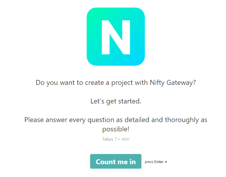 Nifty Gateway Application
