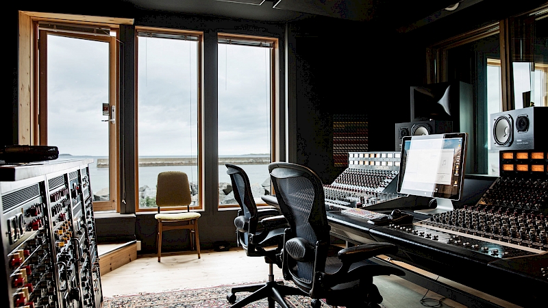big recording studio console beautiful